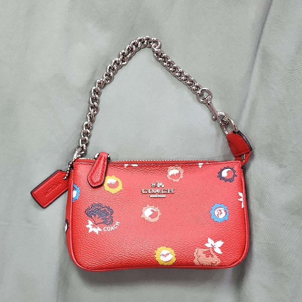 Coach Red Floral Bag